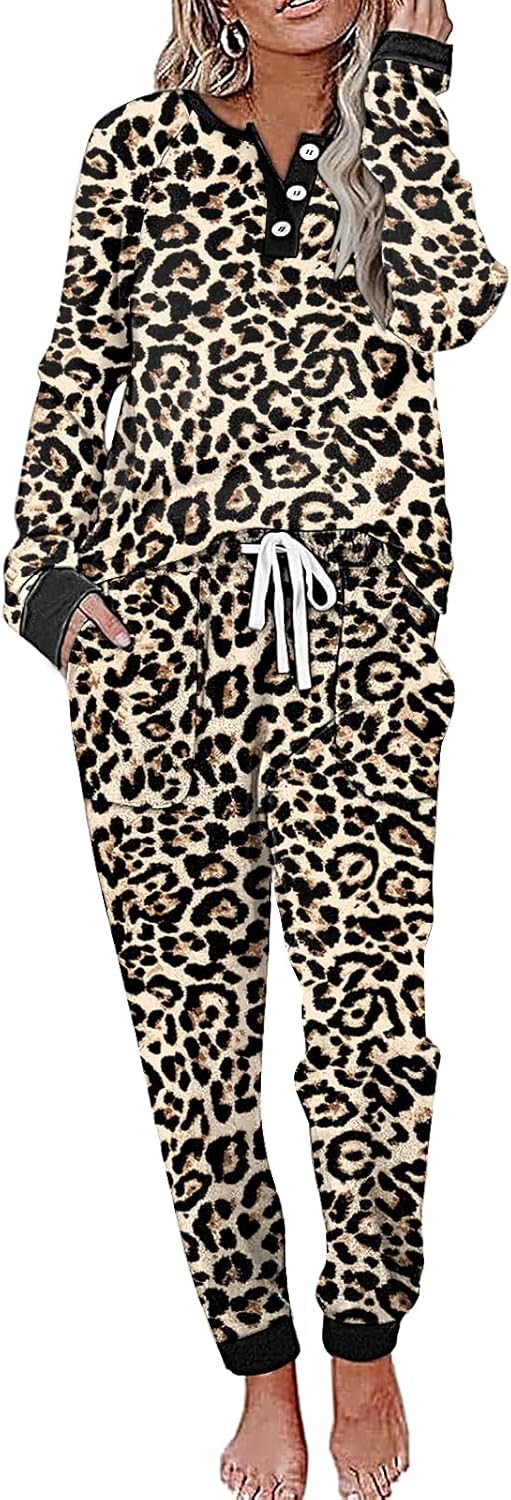 Button Down Sweatshirt and Sweatpants Set