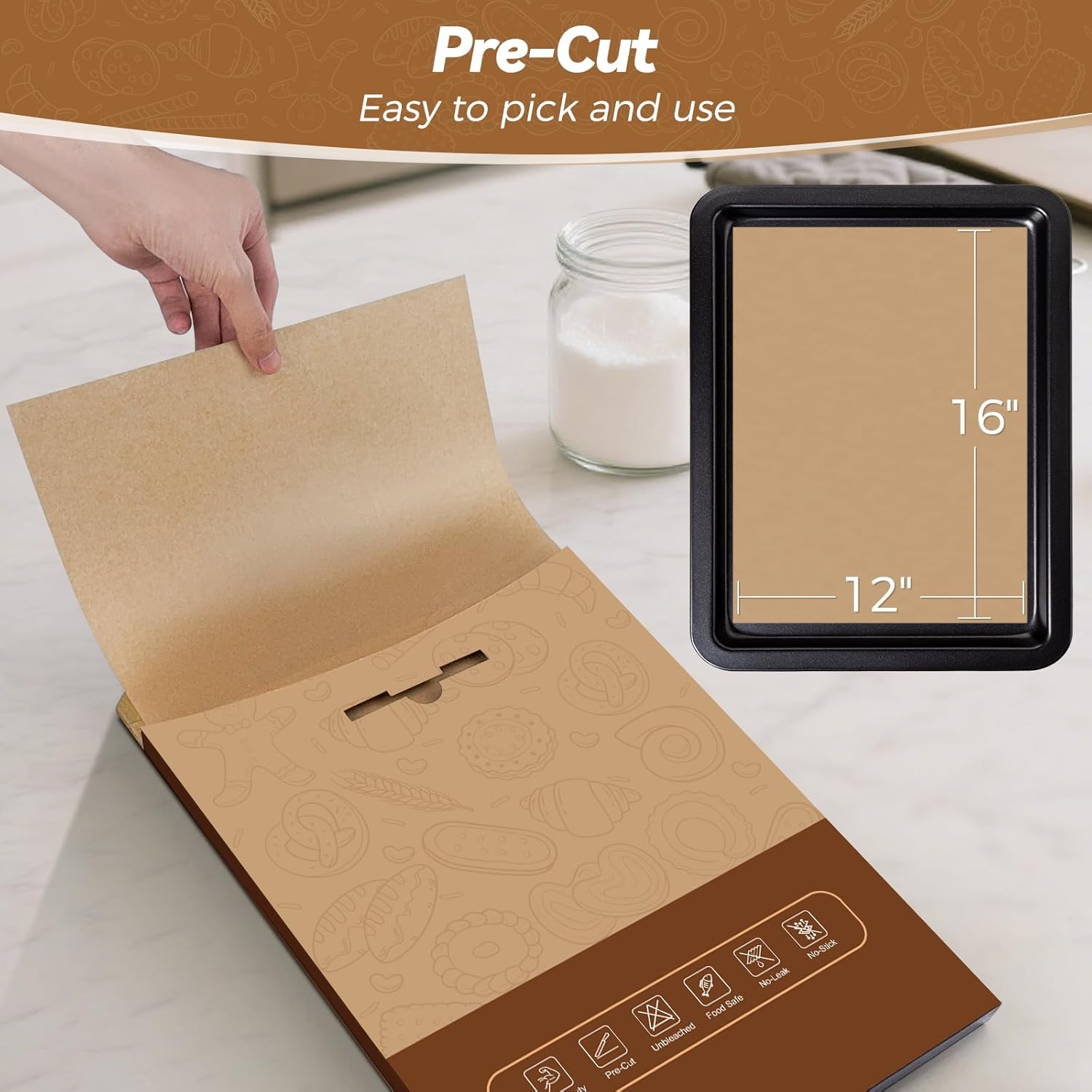 Heavy Duty Parchment Paper Sheets for Baking