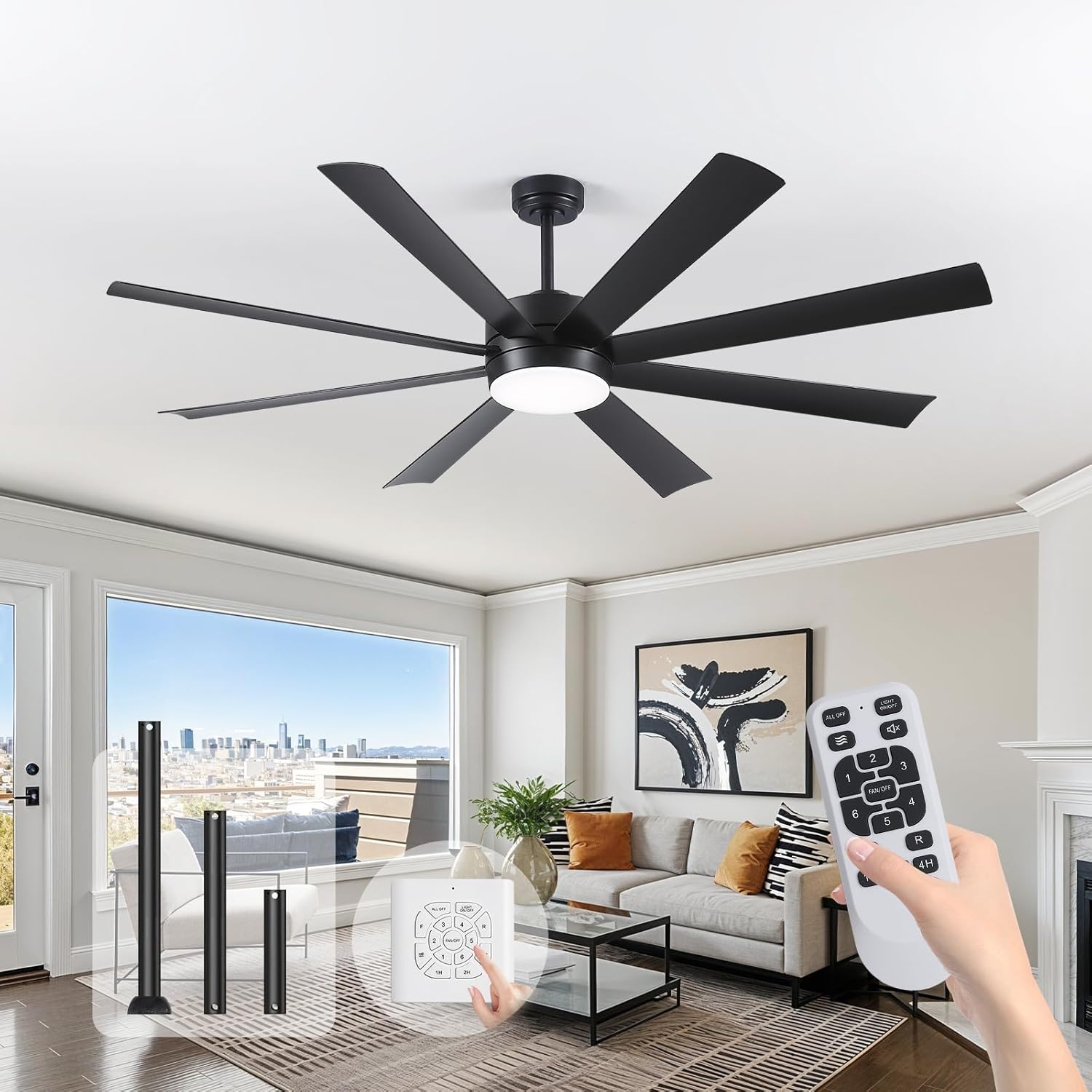 Ceiling Fans with Lights and Remote
