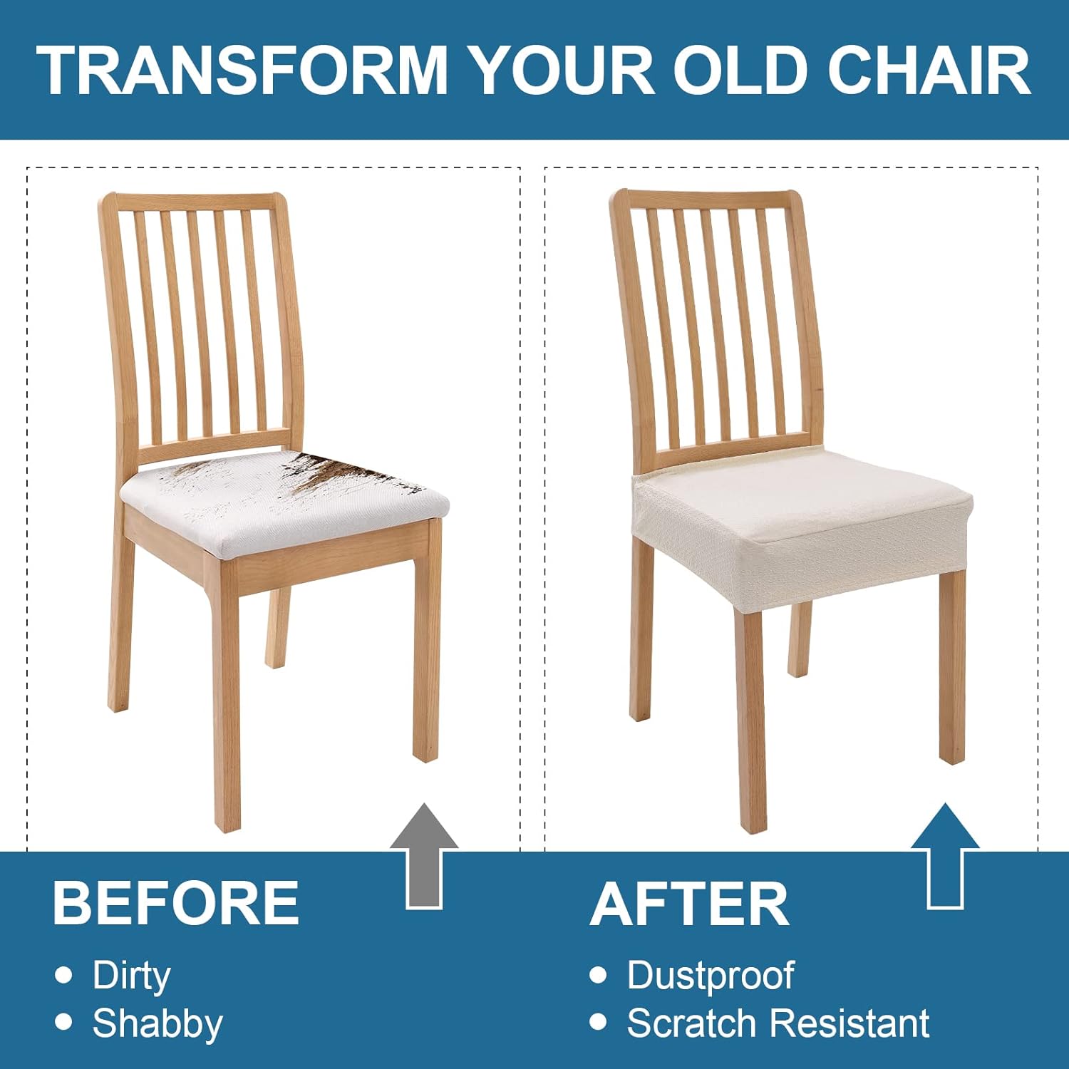 Smiry Waterproof Seat Covers for Dining Room