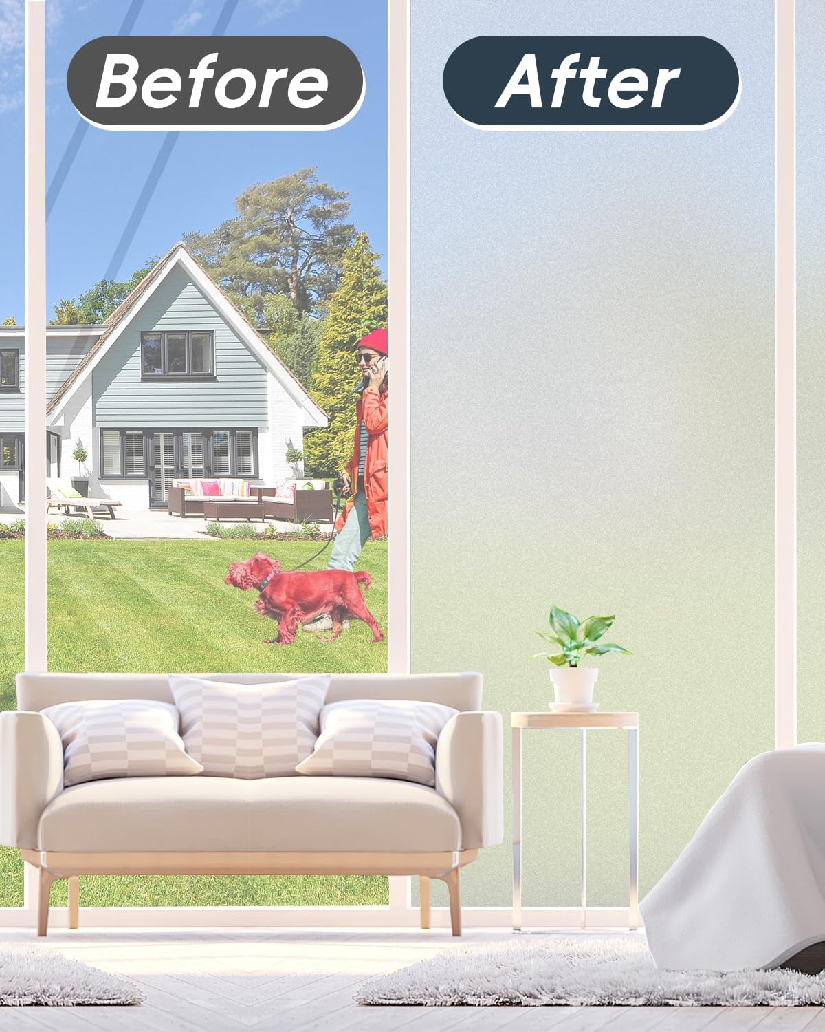 Frosted Glass Window Privacy Film Decorative