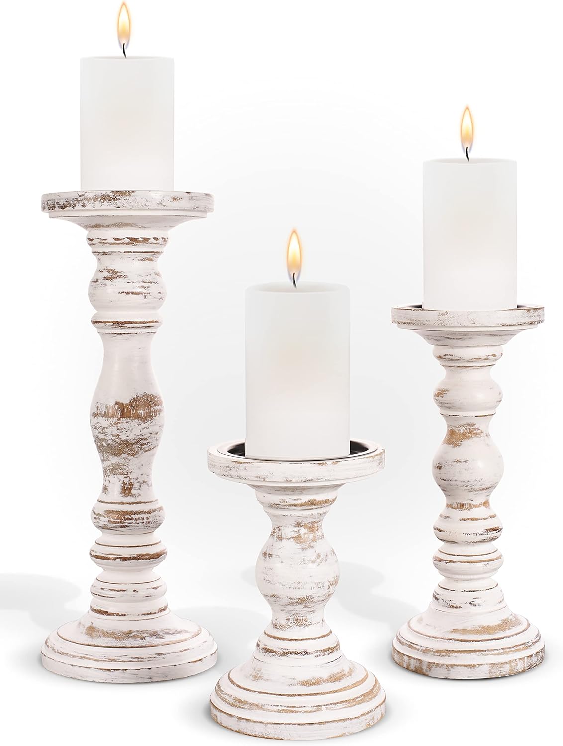 Luxe Designs Natural Wood Candle Stand