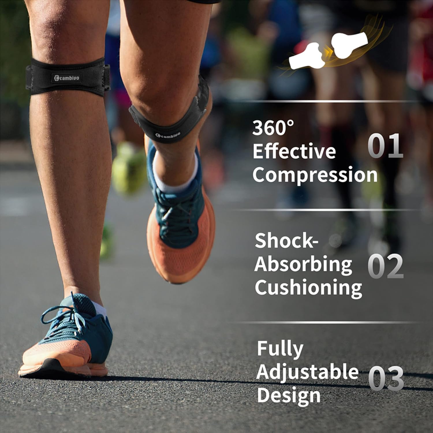 CAMBIVO 2 Pack Knee Braces for Women and Men