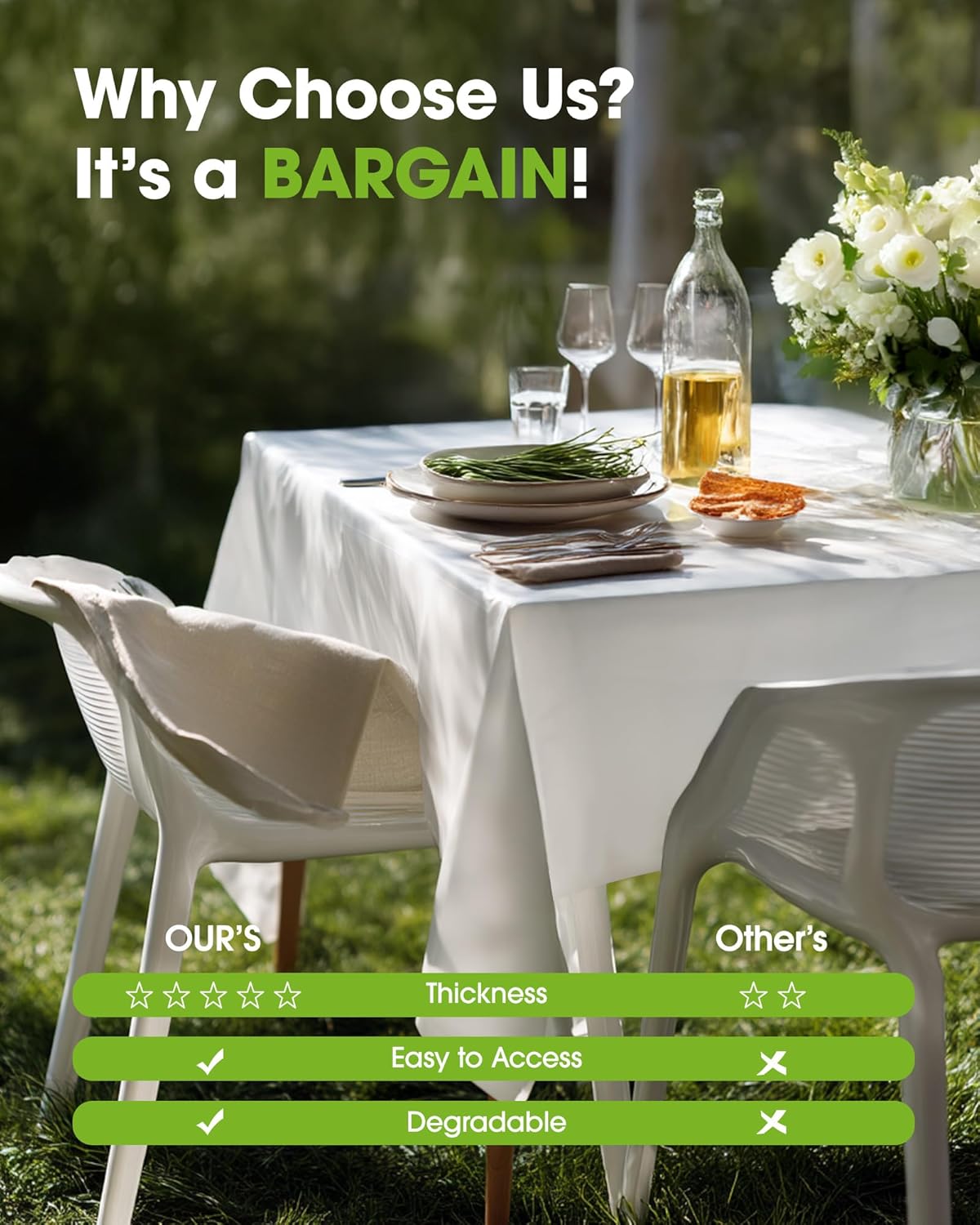 Pureegg Disposable Plastic Tablecloths
