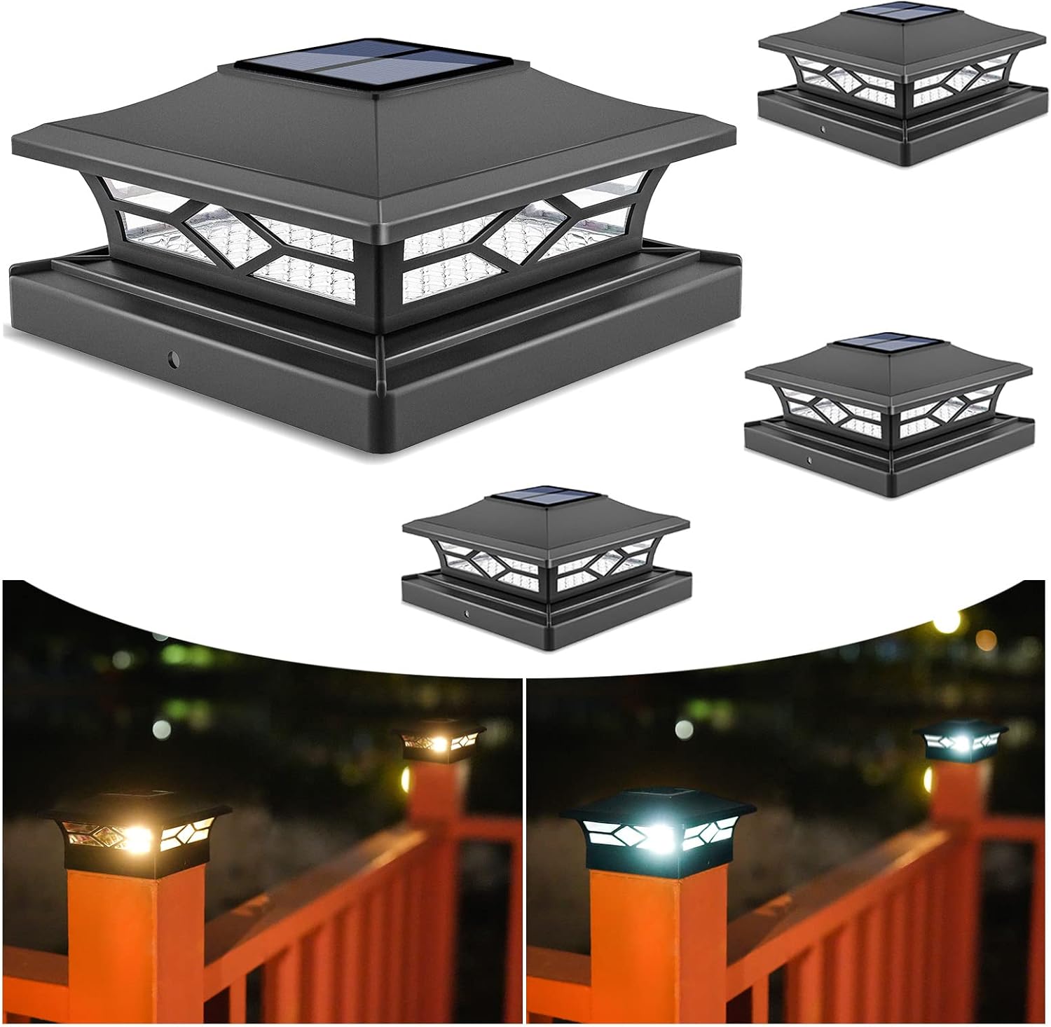 VOLISUN Solar Post Cap Lights for Dock Fence