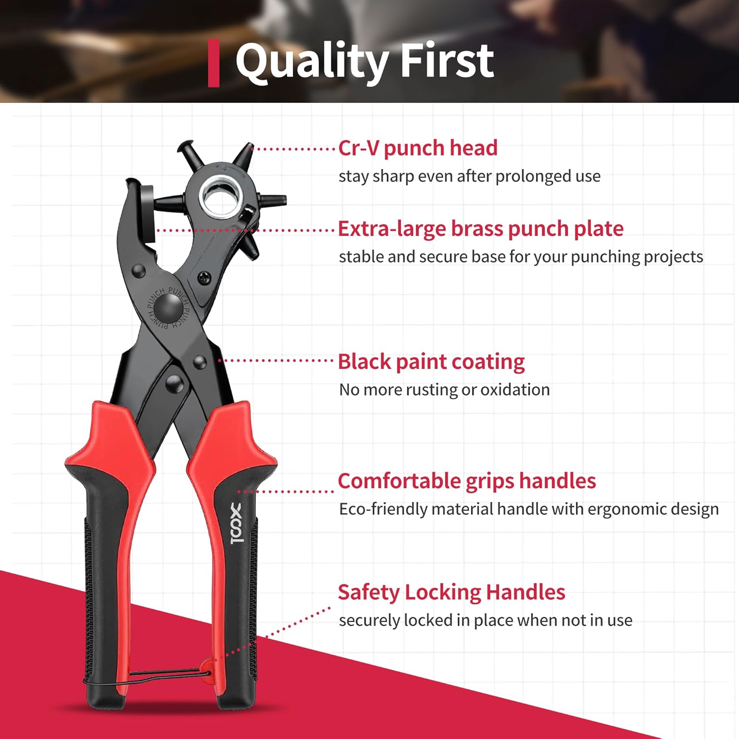 XOOL Leather Hole Punch Plier Kit