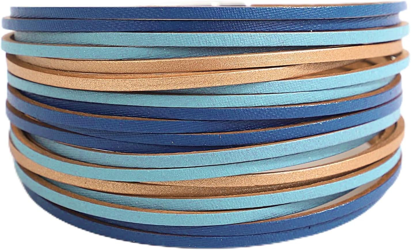 Fesciory Boho Leather Wrap Bracelet Women