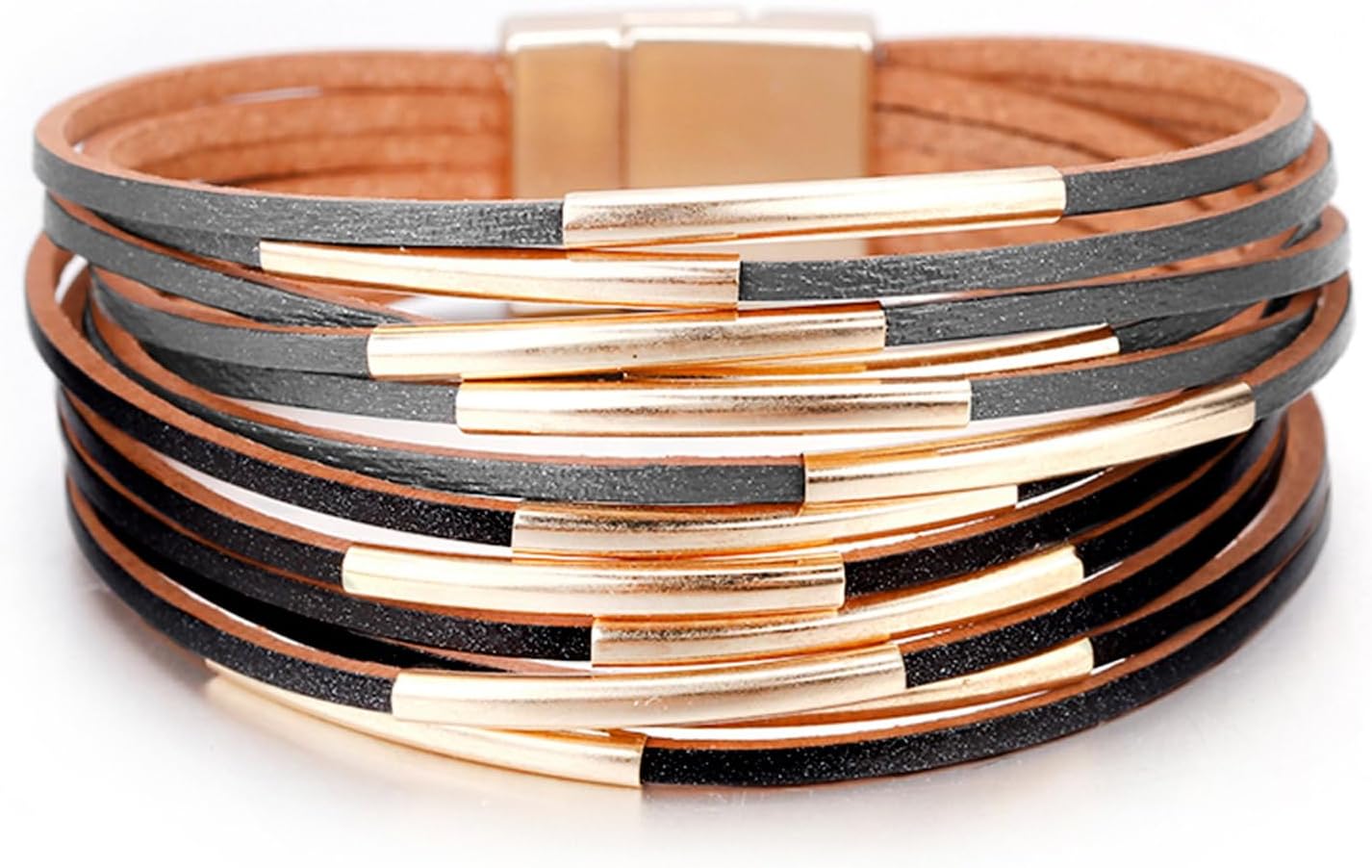Fesciory Boho Leather Wrap Bracelet Women