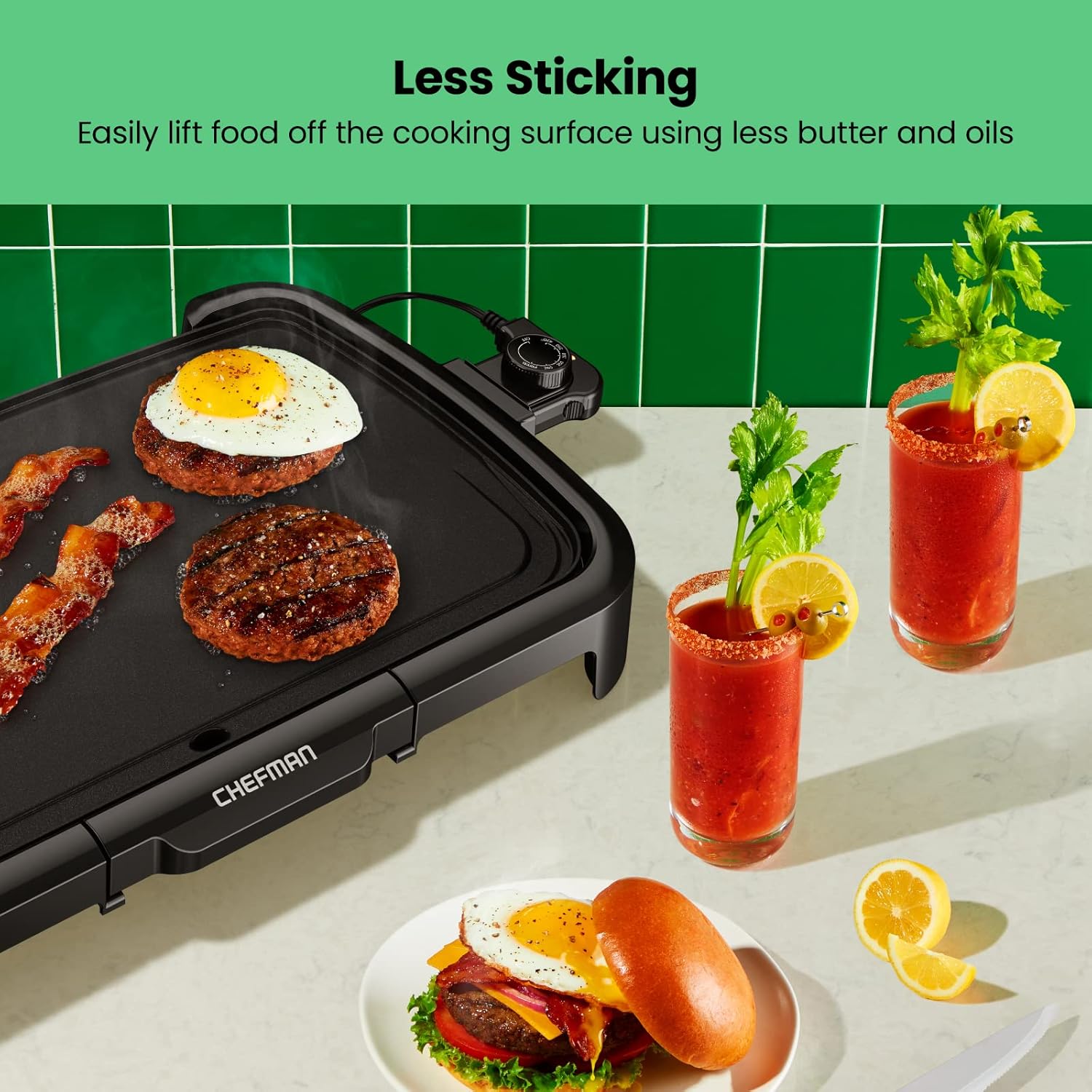Chefman XL Electric Griddle 10"x20" Nonstick
