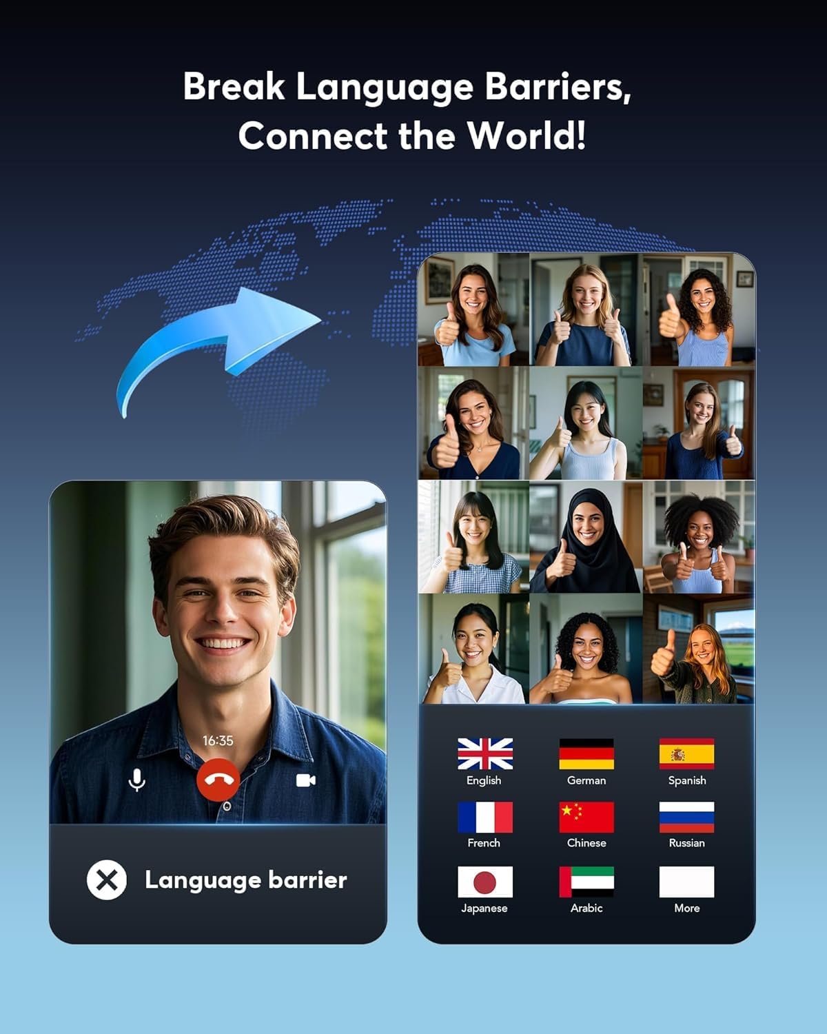 AI Translation Earbuds Real-Time Translator