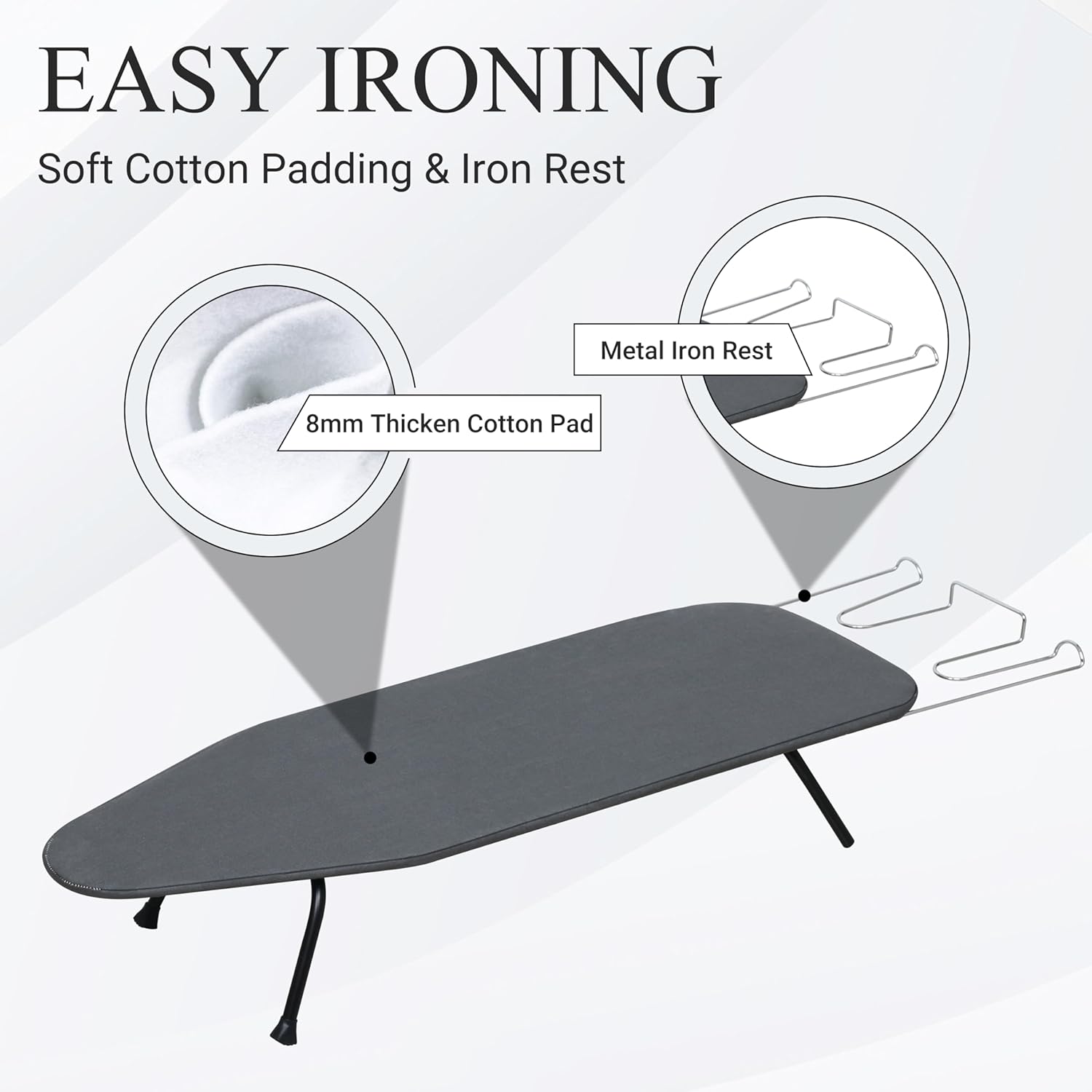 Metal Mesh Panel Tabletop Ironing Board