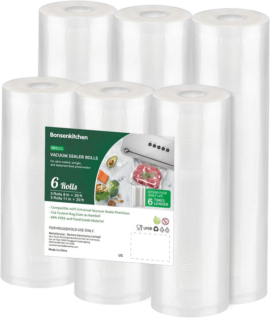 Bonsenkitchen Vacuum Sealer Bags Food Storage Rolls