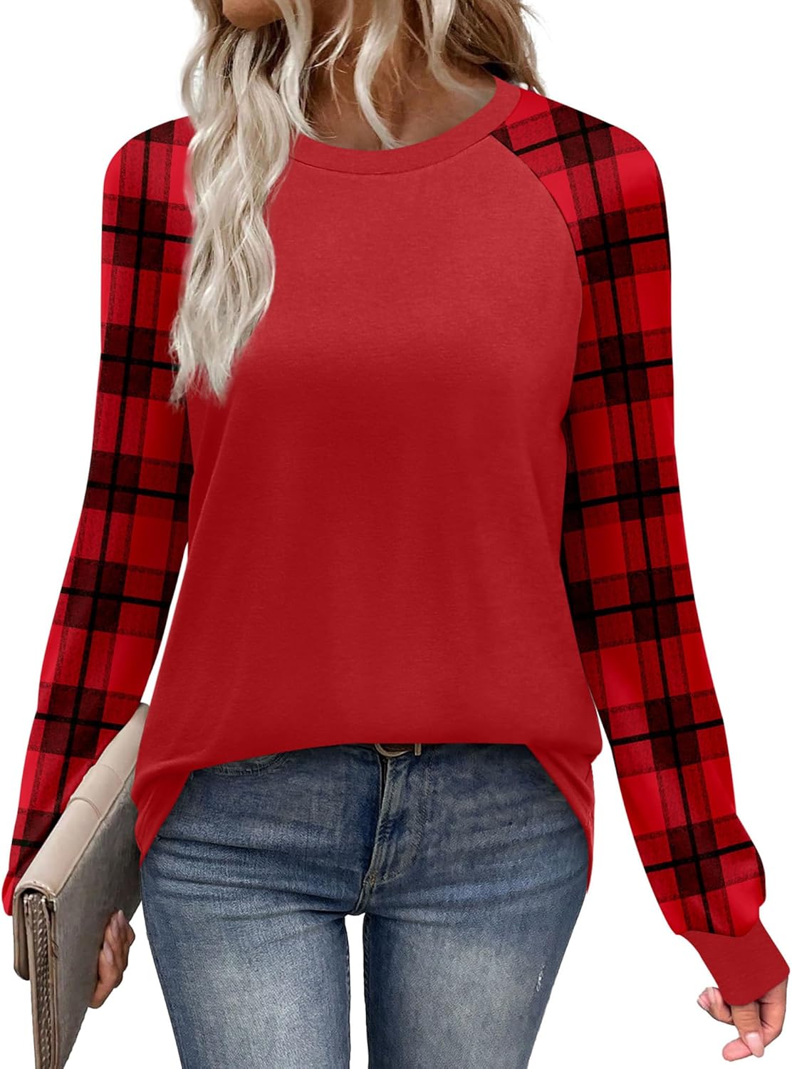 WIHOLL Women’s Long Sleeve Raglan Shirt