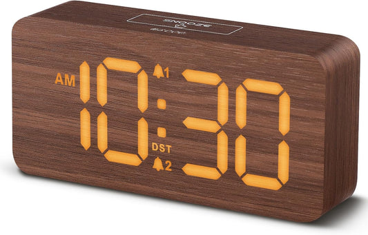 Uscce Wooden Digital Alarm Clocks for Bedrooms