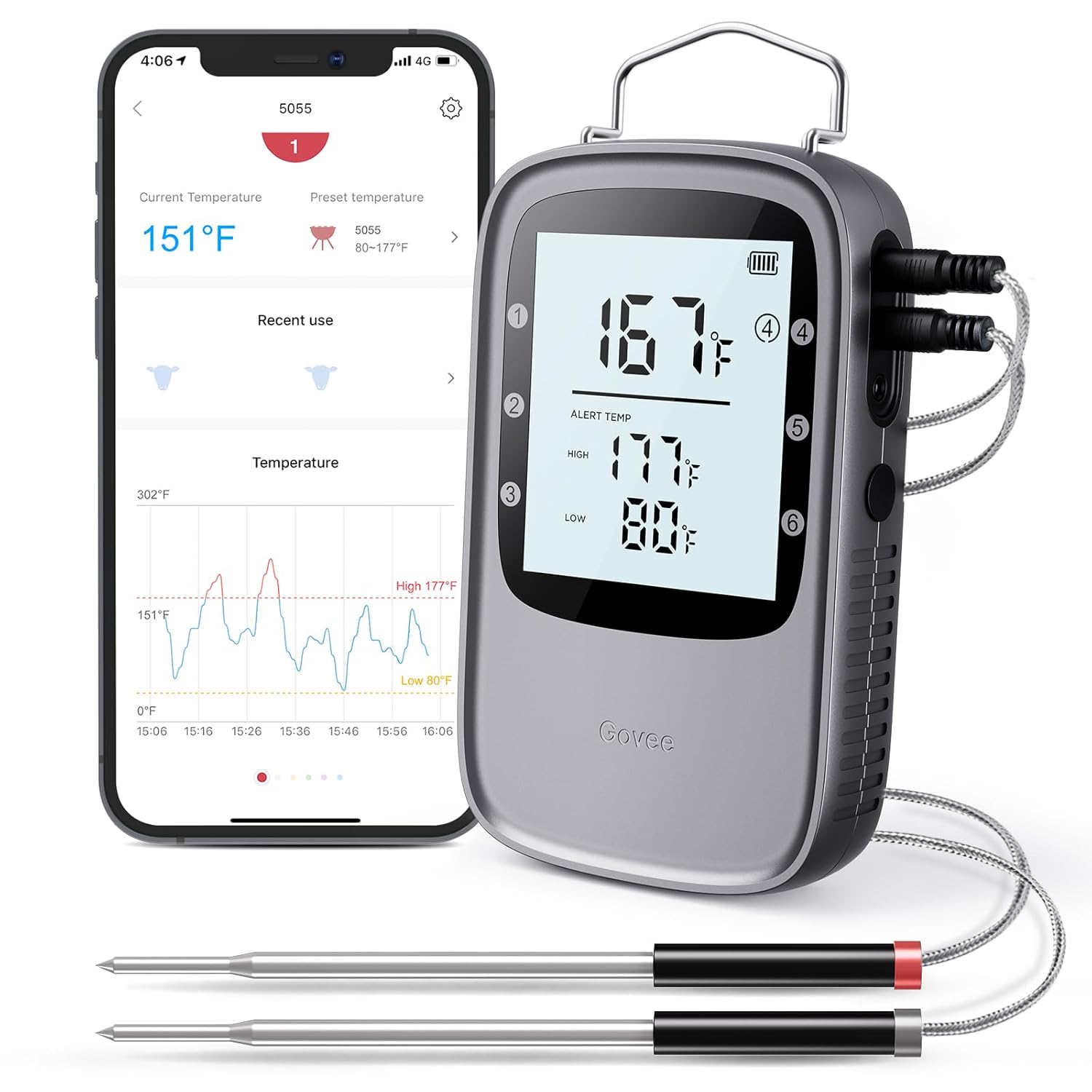 Govee Bluetooth Meat Thermometer for Smoker Oven