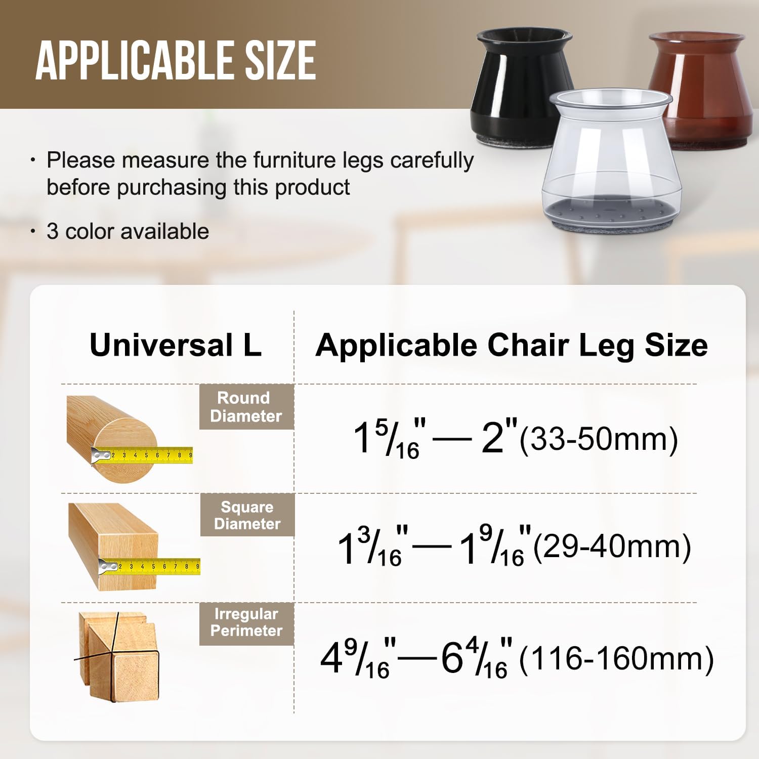 BUMACO 40Pcs Chair Leg Floor Protectors
