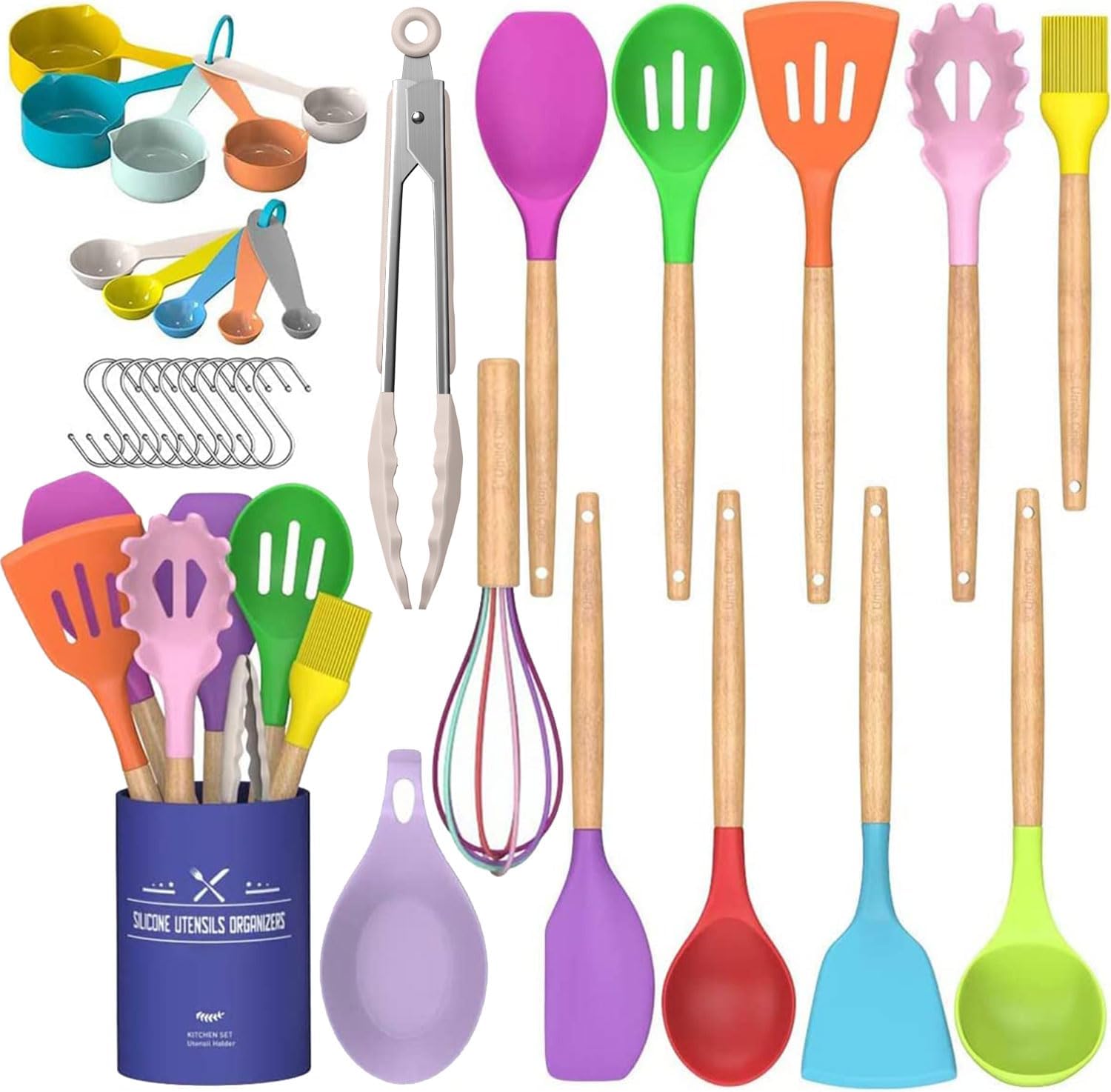 Umite Chef 33-Piece Silicone Kitchen Utensils Set