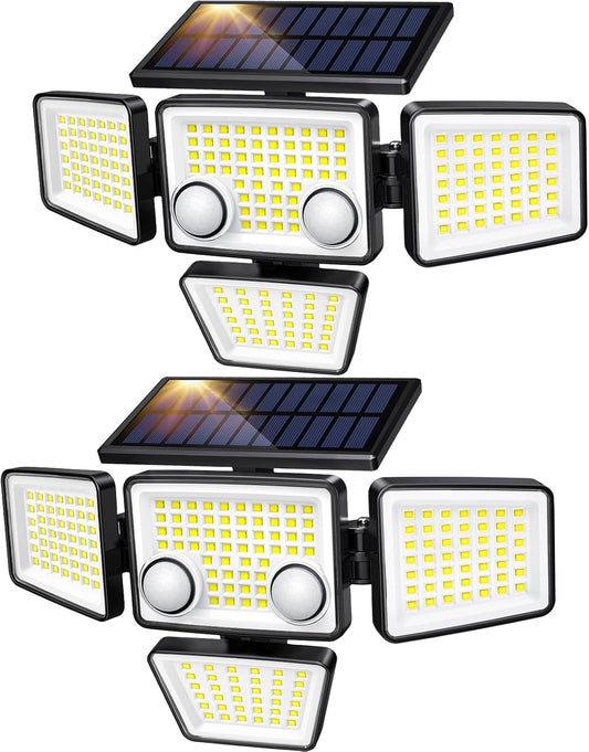 Solar Motion Sensor Lights Outdoor Security Floodlights