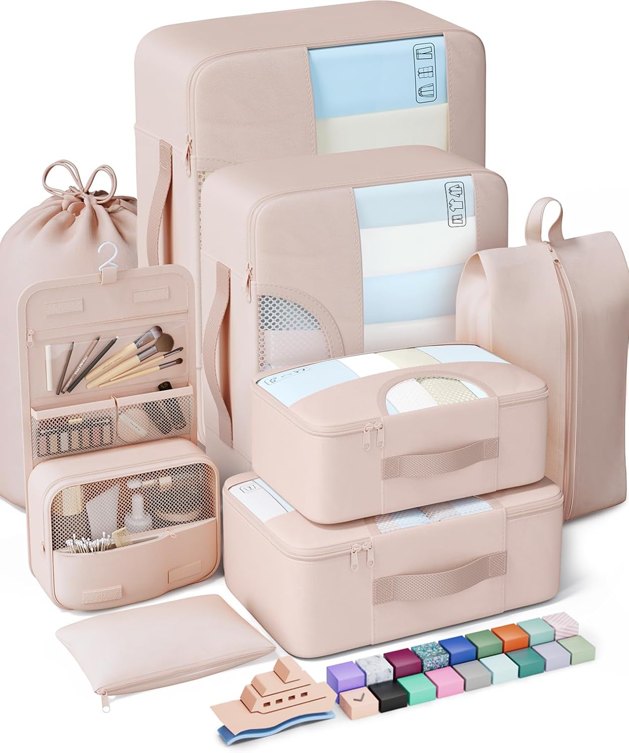 Veken Packing Cubes Set, Travel Luggage Organizers
