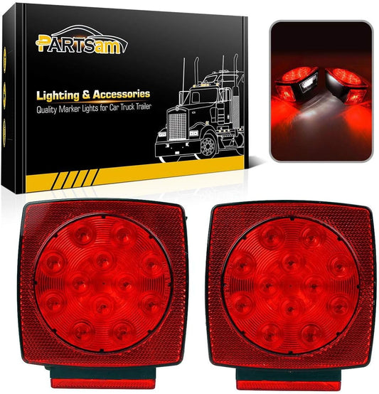 Partsam 12V Submersible LED Trailer Lights