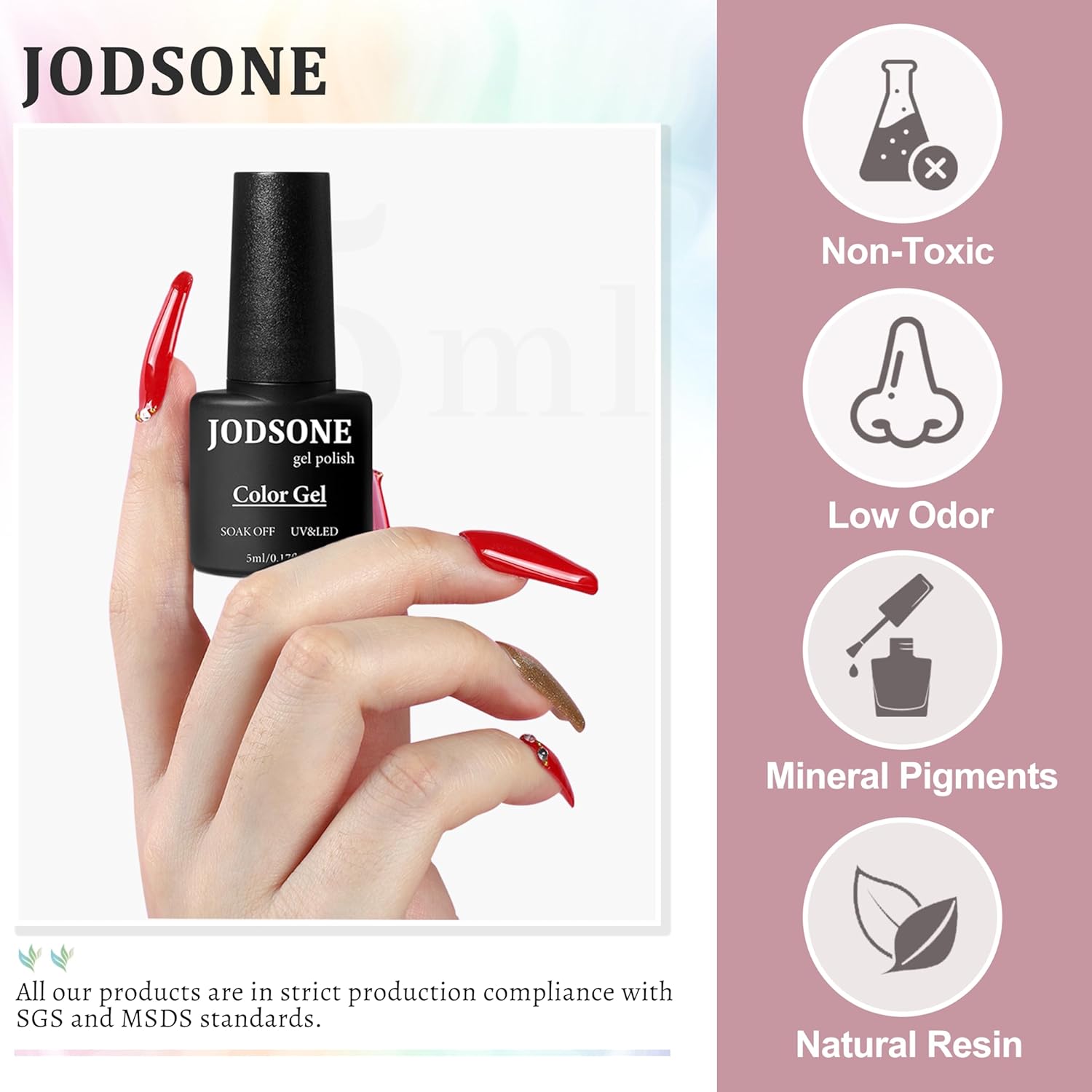 JODSONE 36-Piece Gel Nail Polish Set 32 Colors