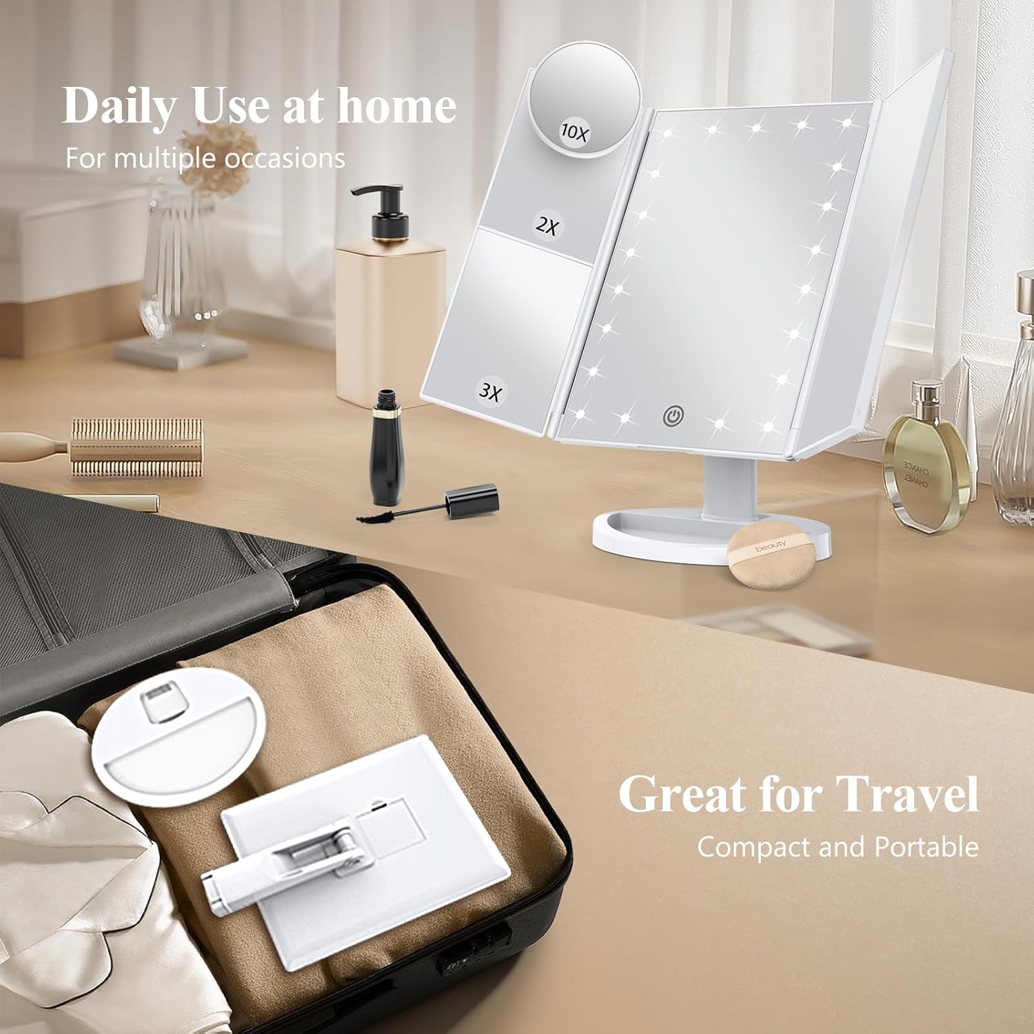 HUONUL Makeup Vanity Mirror with Lights