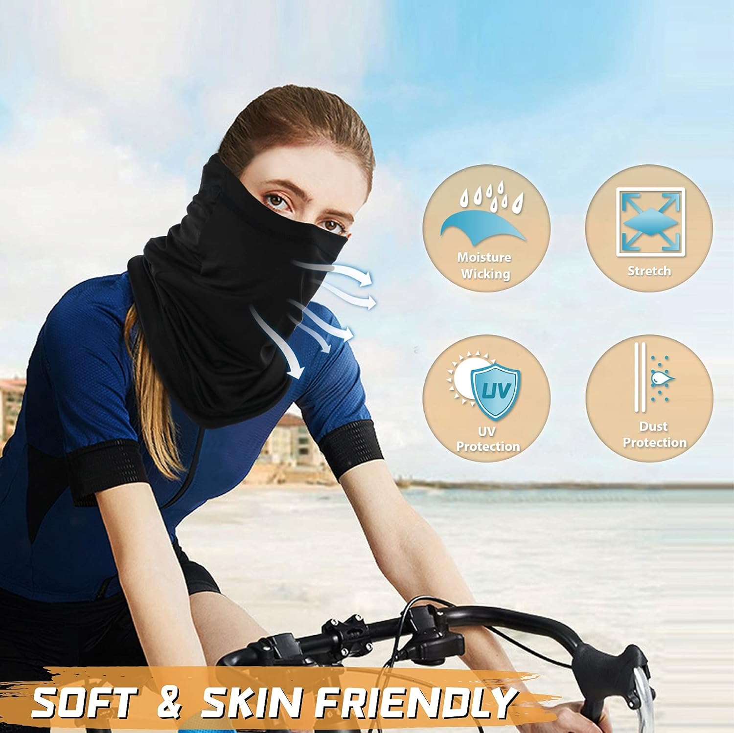 Neck Gaiter Bandana Face Mask for Men Women