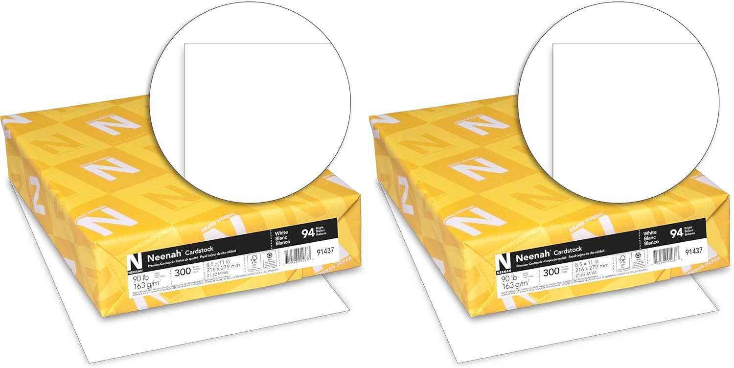 Neenah Index Cardstock lb White 94 Brightness 300 Sheets
