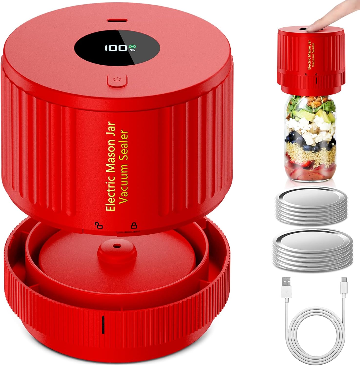 Electric Mason Jar Vacuum Sealer Kit