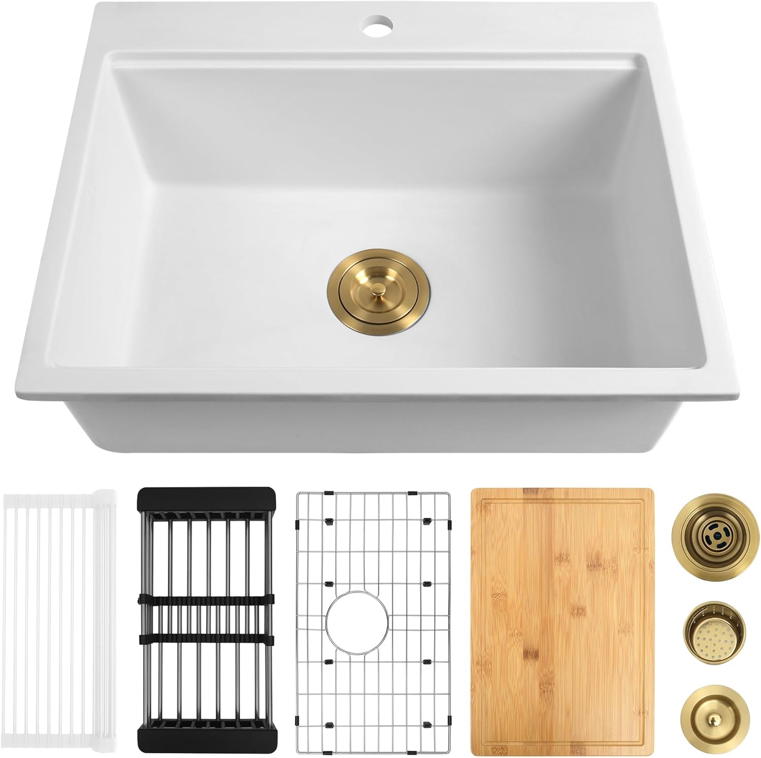Quartz Composite Workstation Sink with Accessories