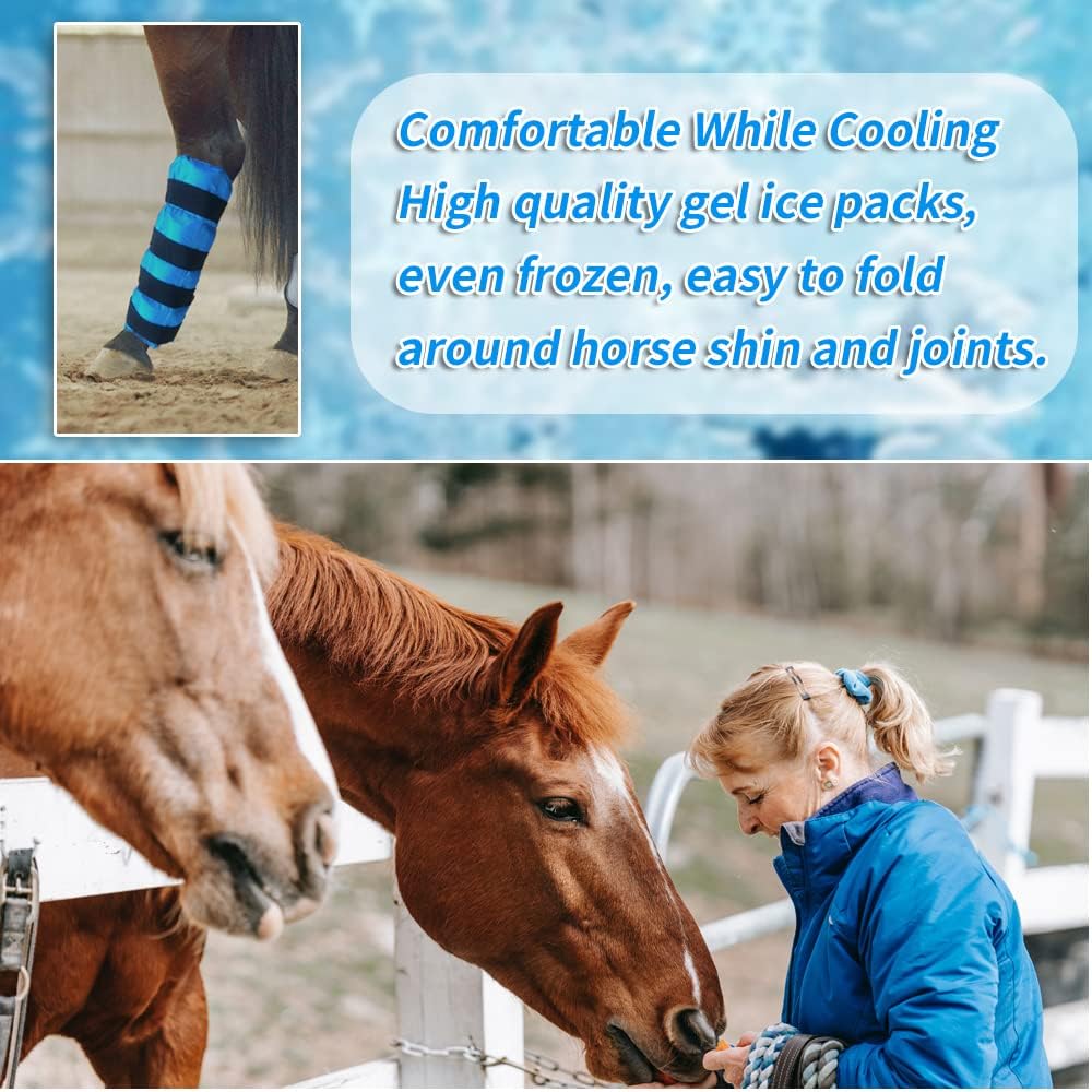 Horse Ice Boots Reusable Gel Horses Ice Pack