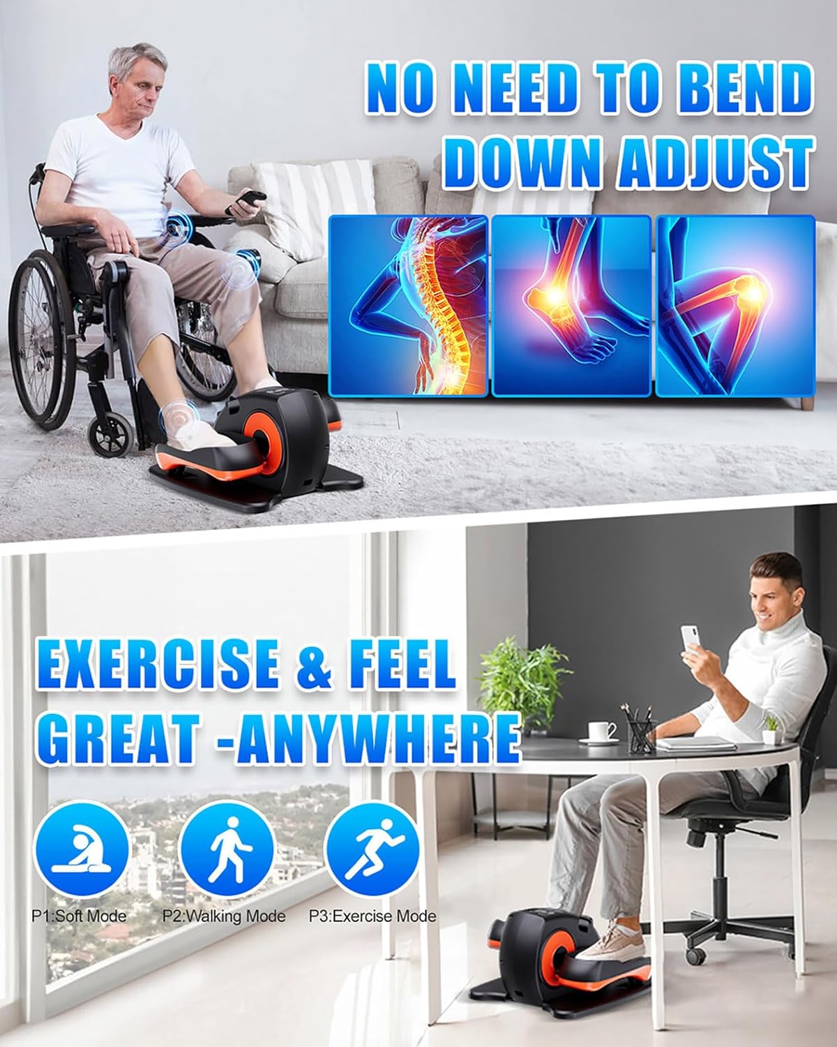 Under Desk Elliptical Machine Exerciser