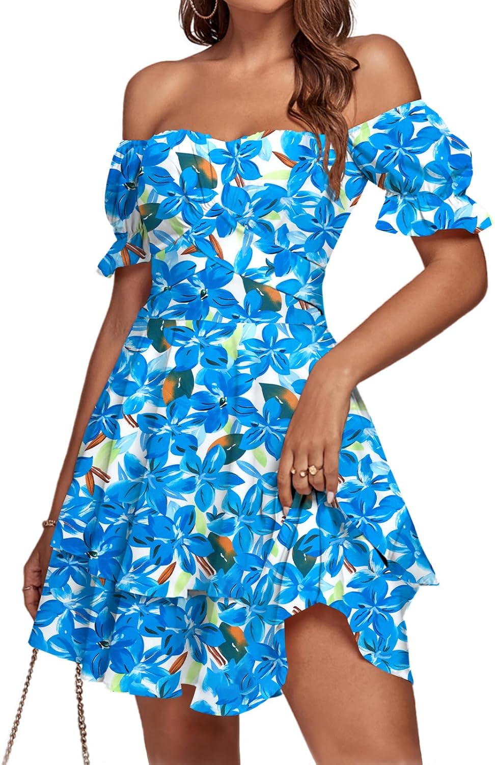 LYANER Women's Tie Back Off Shoulder Wrap Layer