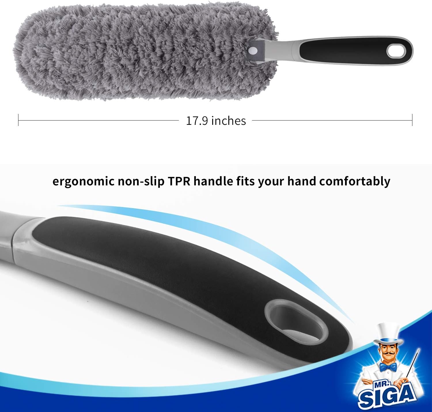 MR.SIGA Washable Microfiber Cleaning Duster