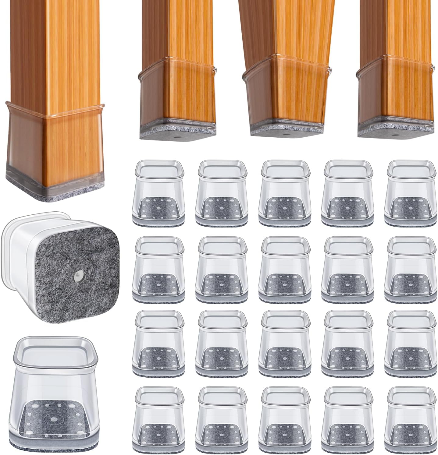 BUMACO 40Pcs Chair Leg Floor Protectors