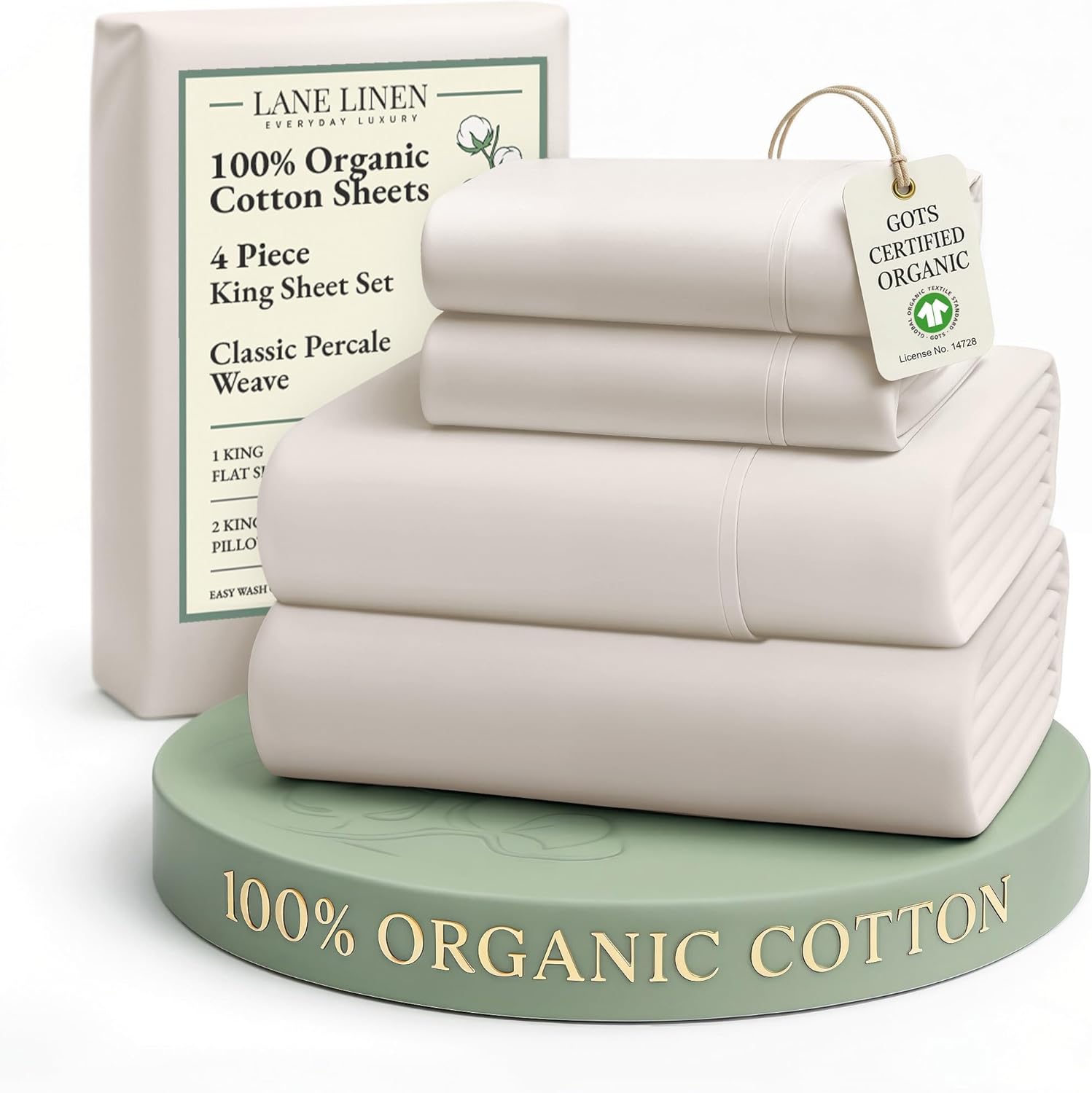 LANE LINEN Eco Friendly Cotton Queen Sheet Set
