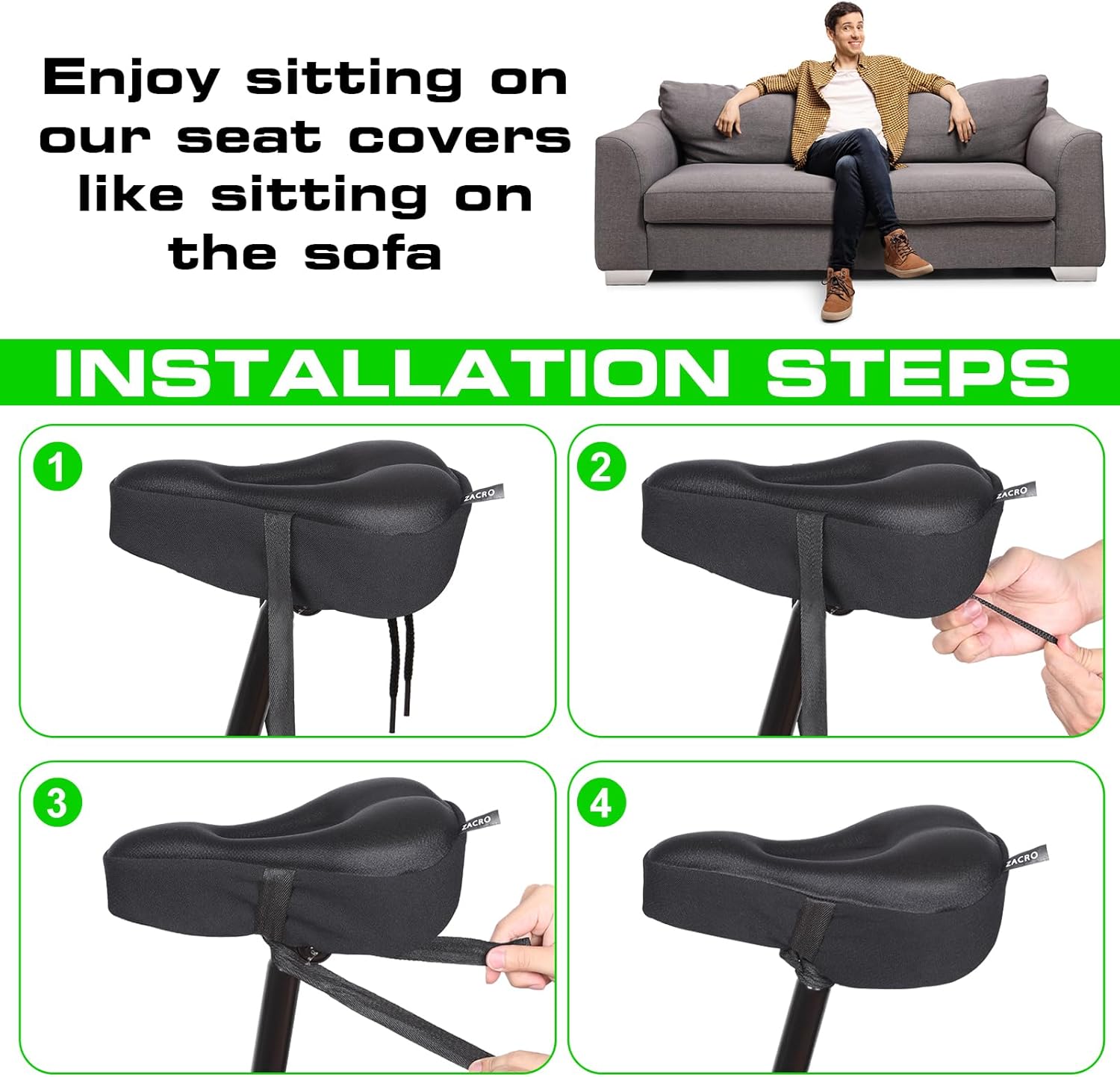 Zacro Bike Seat Cushion