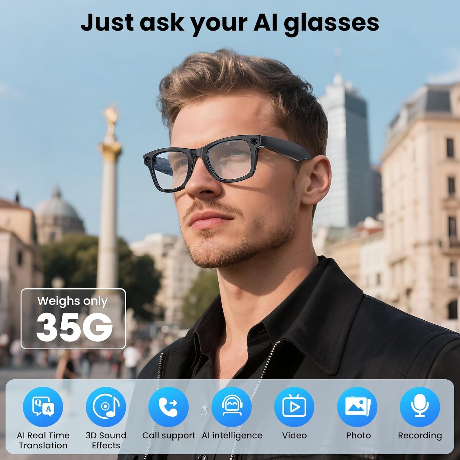Mingtawn AI Smart Glasses 4K HD Camera