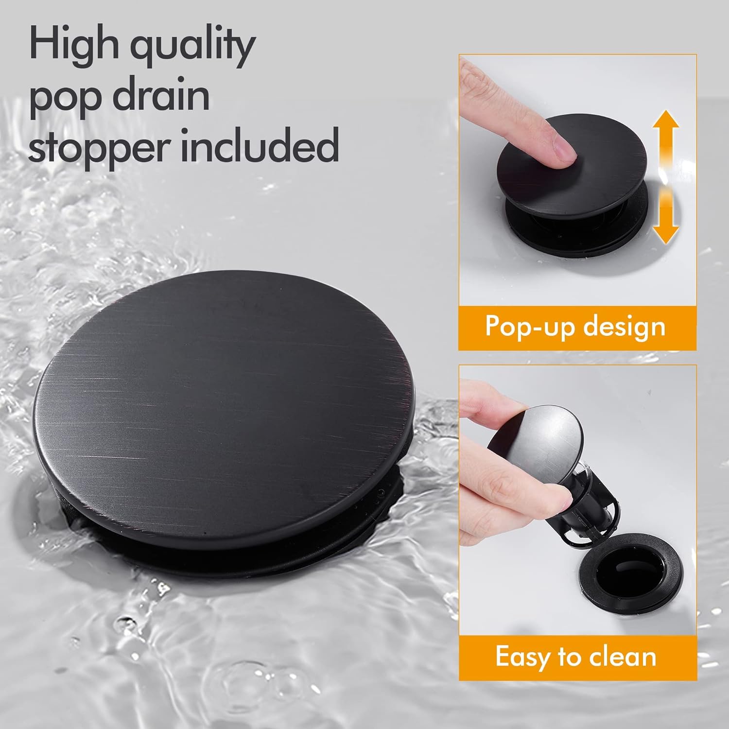 Bathroom Sink Faucet FRANSITON 4 Inch Faucet 2 Handle Bathroom