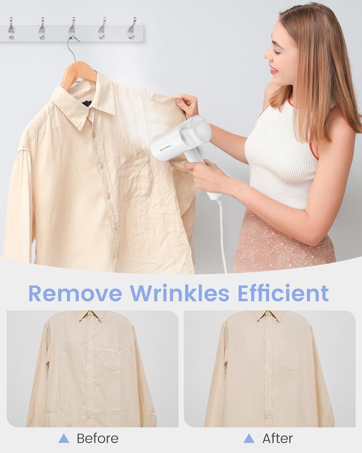 BEAUTURAL Portable Clothes Steamer
