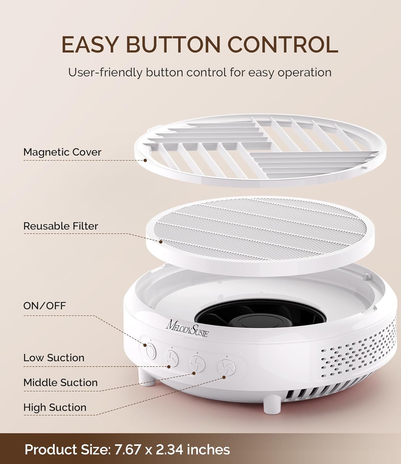 MelodySusie Compact Nail Dust Collector