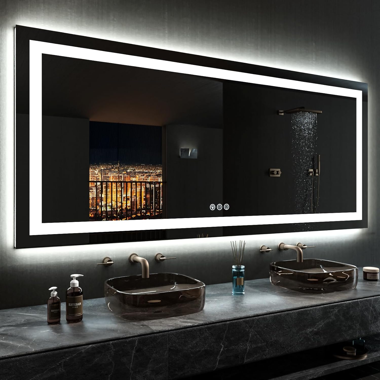 LOAAO 24X32 LED Bathroom Mirror with Lights