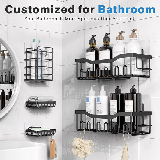 5-Pack Adhesive Shower Caddy