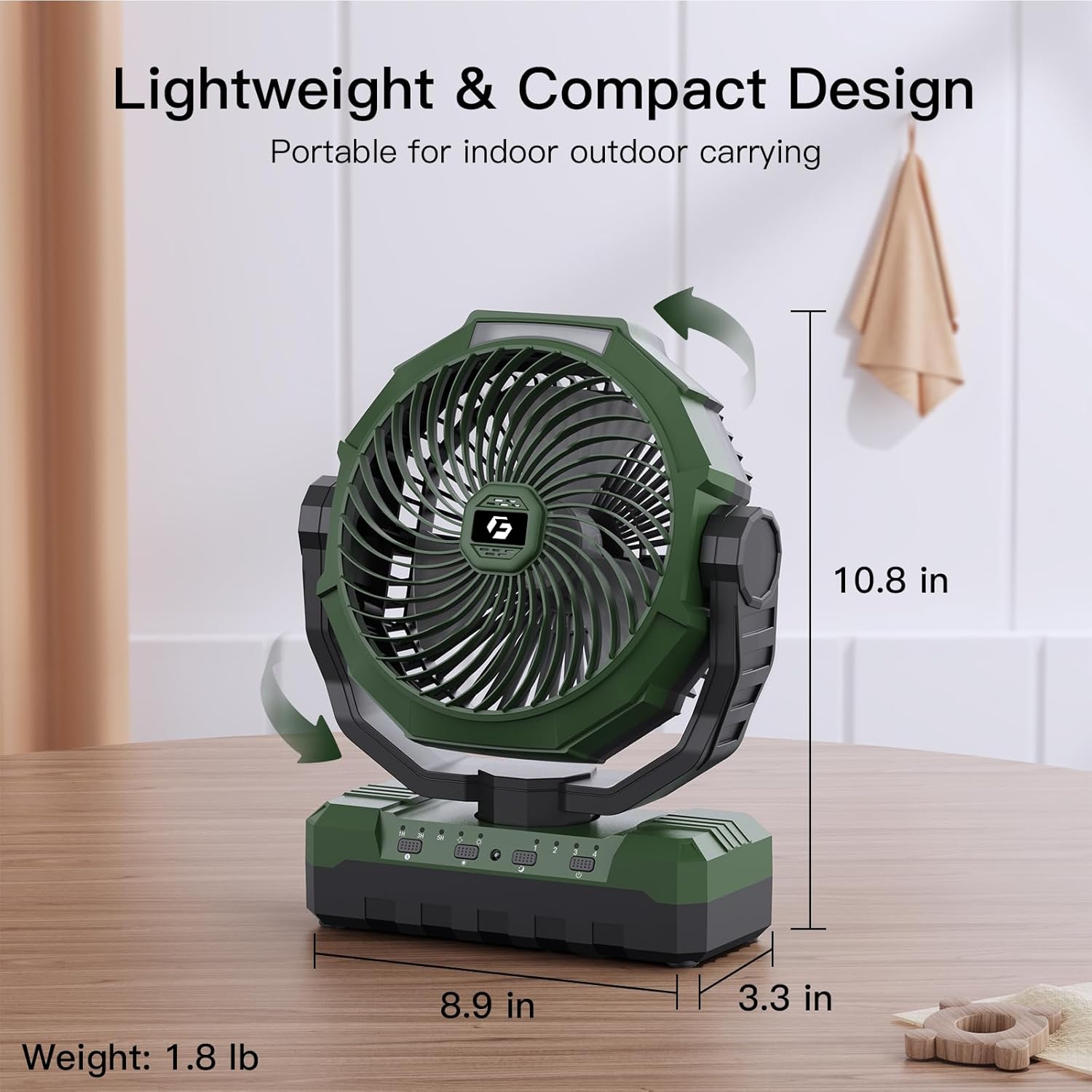FRIZCOL 3-in-1 Camping Fan Rechargeable
