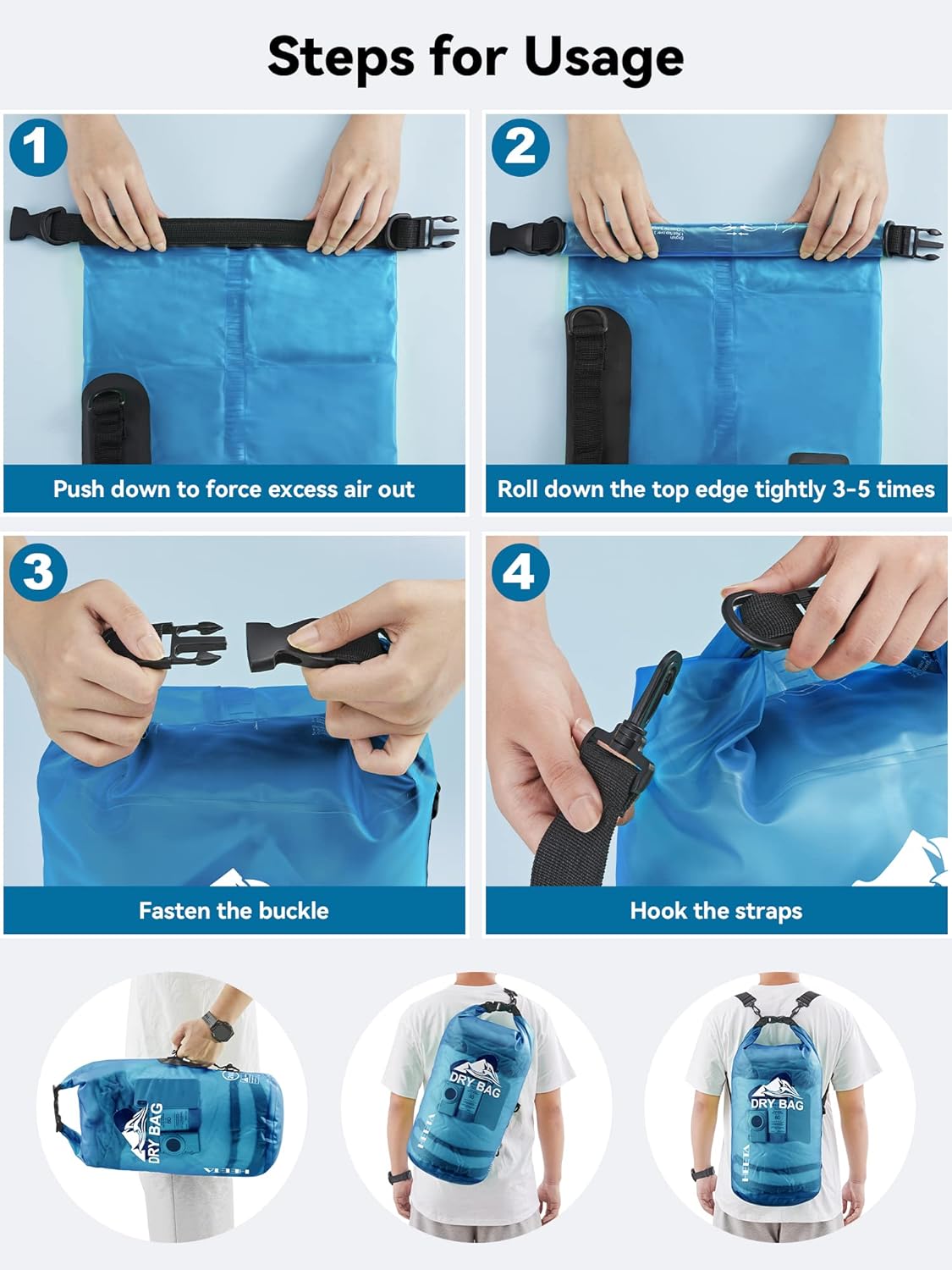 HEETA Waterproof Dry Bag for Travel
