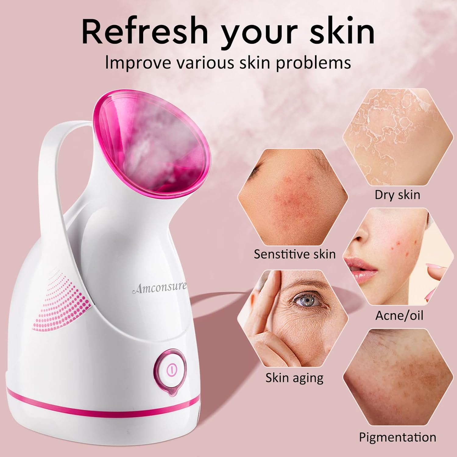Amconsure Facial Steamer Skin Care Kit
