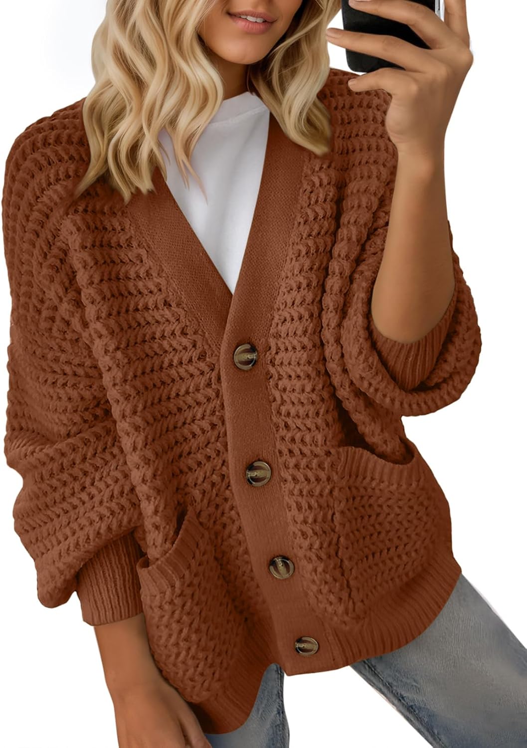 Long Sleeve Knit Sweater Coat for Women