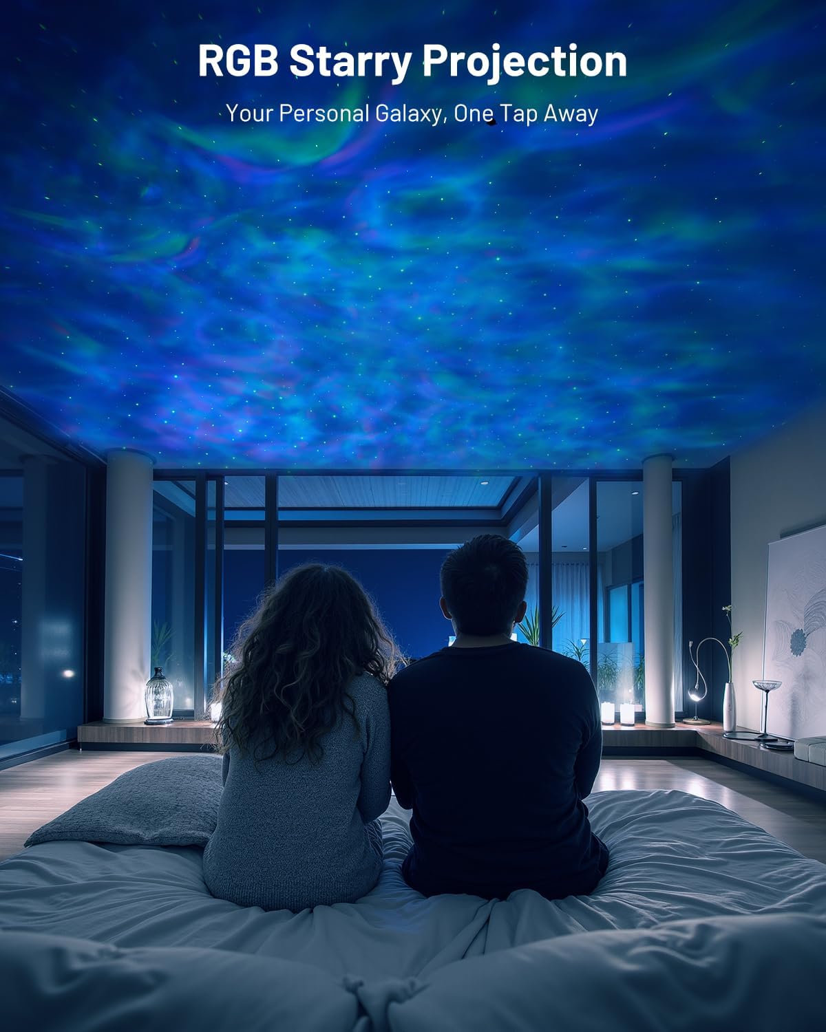 LED Floor Lamp with RGB Star Projector & Remote