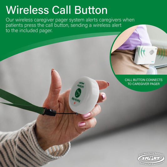 Smart Caregiver Pager System with 2 Call Buttons