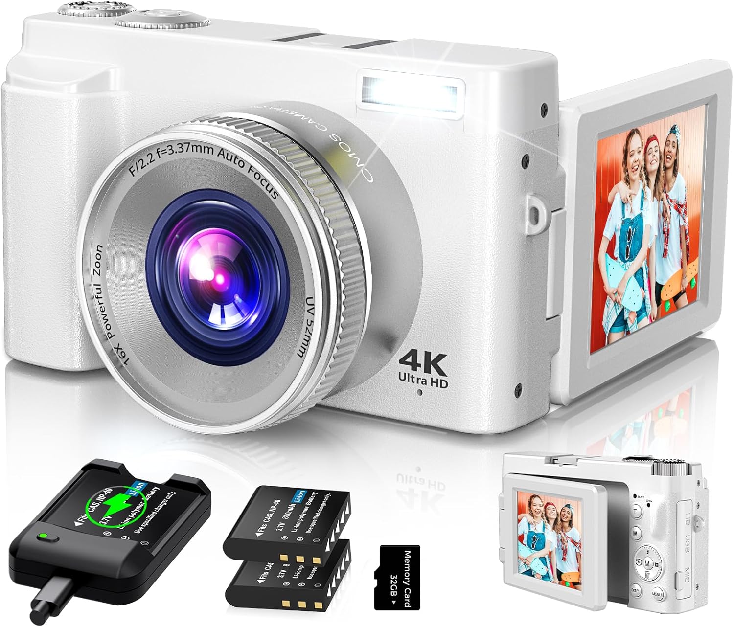 4K Digital Camera 48MP Vlogging Camera